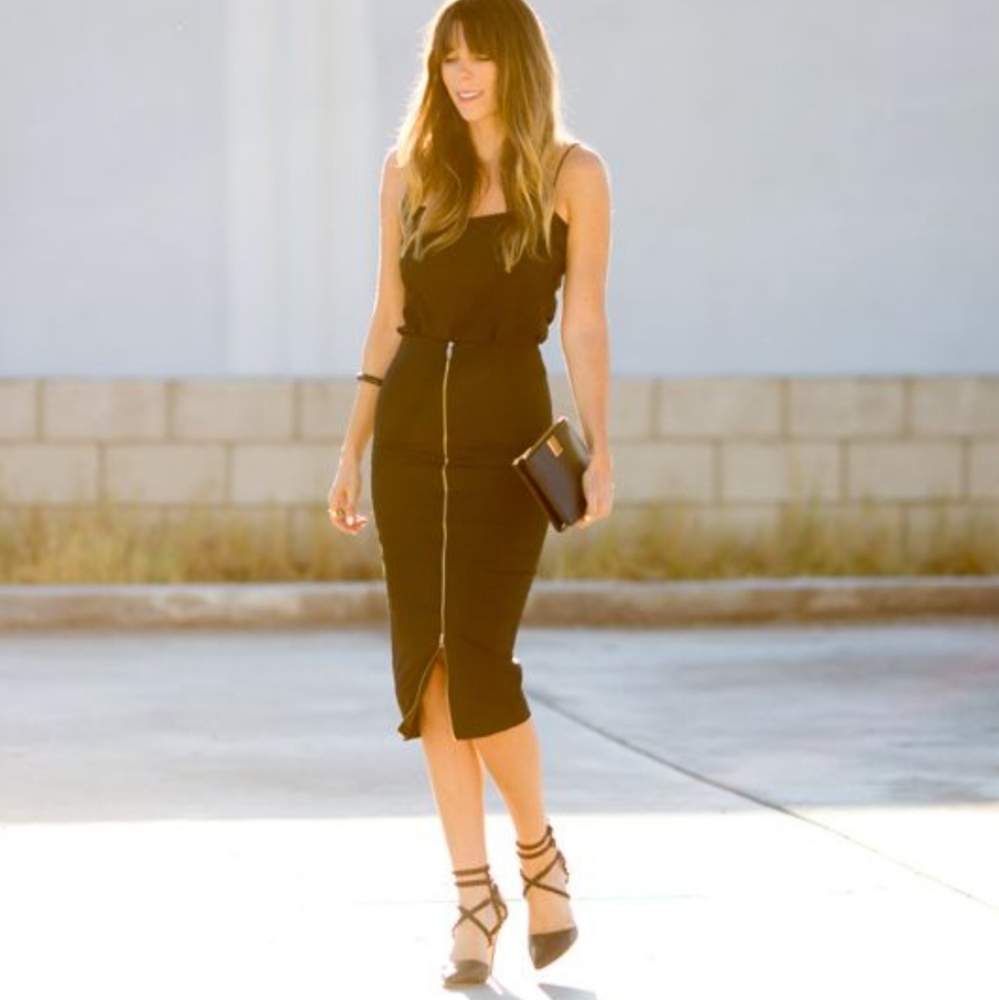 Ted Baker Black Midi Skirt